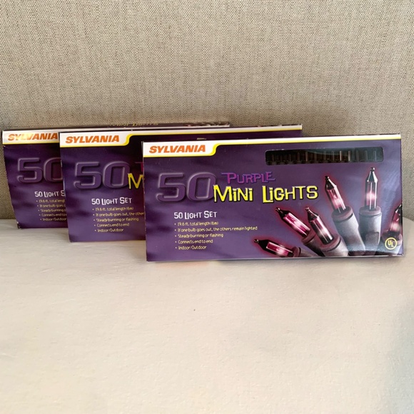 Sylvania Purple 50 Mini Lights - New - Picture 1 of 8